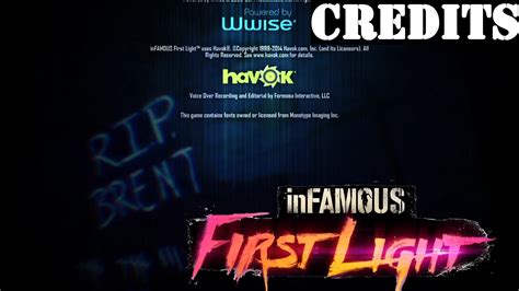 infamous first light credits